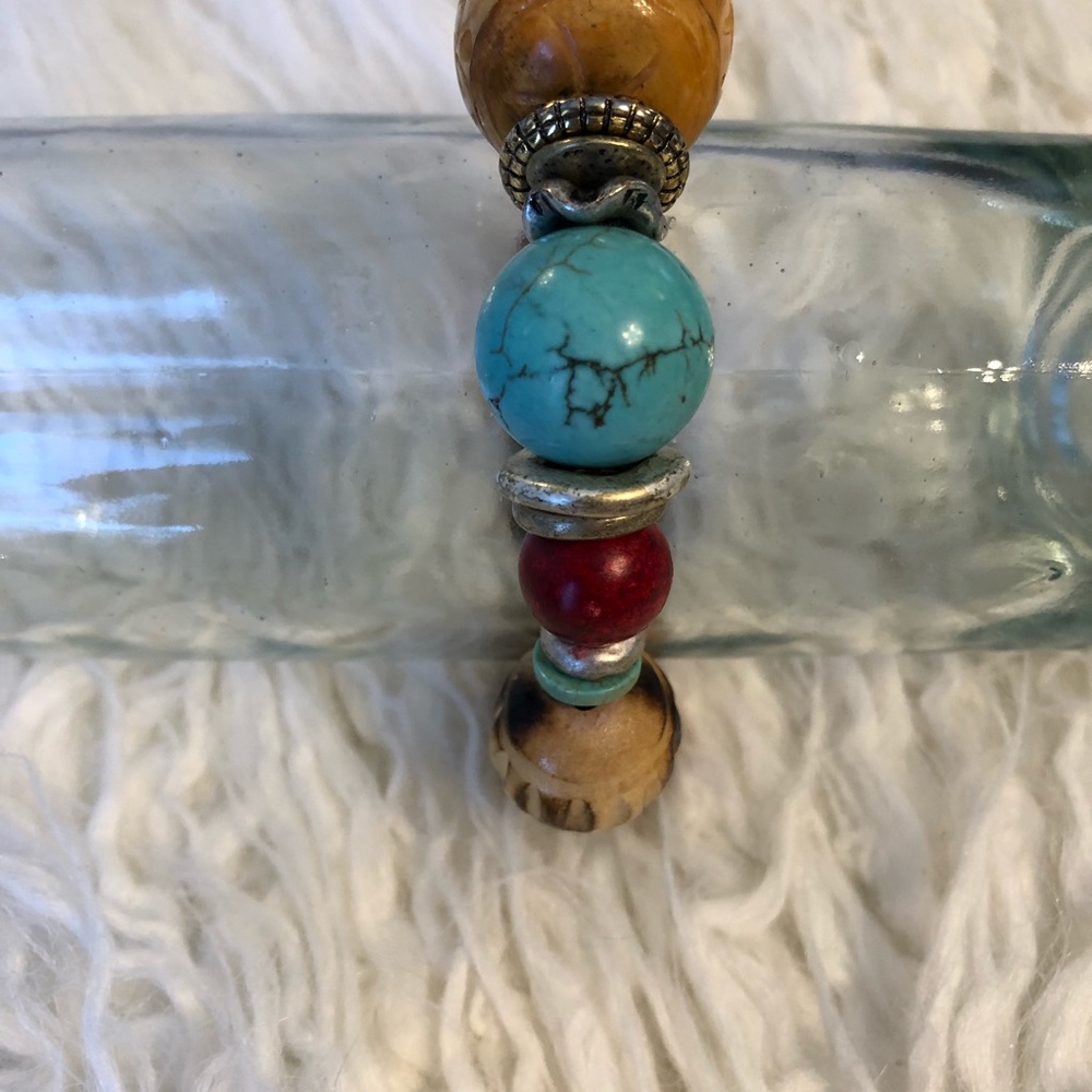 Boho, Tribal (L) Lrg Multi Color Stretch bracelet!